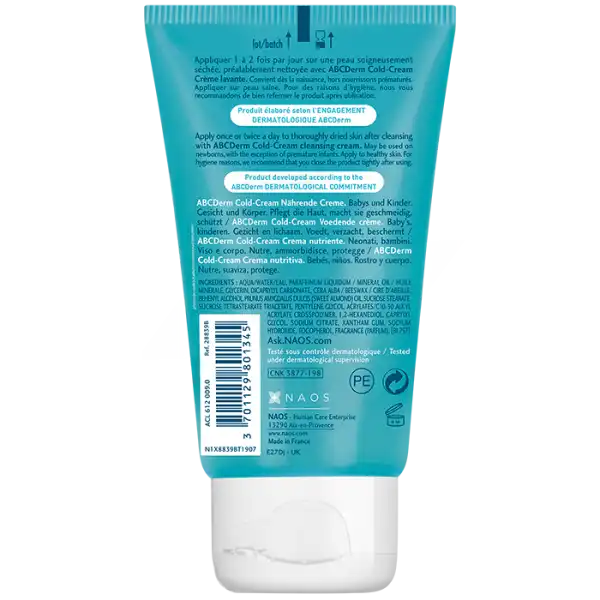 Bioderma Abcderm Cold Cream Crème Nourrissante Bébé 45ml