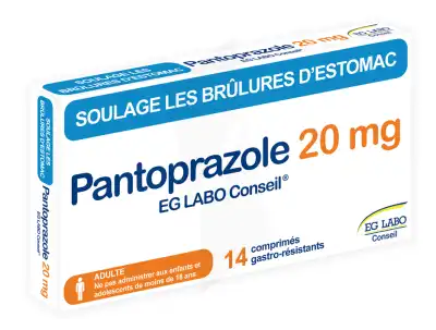 Pantoprazole Eg Labo Conseil 20 Mg Cpr Gastro-rés Plq/14 à BRUGUIERES