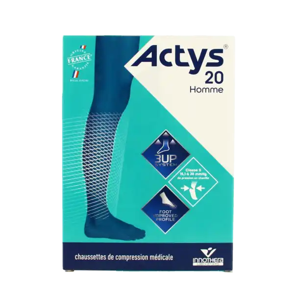 Actys 20 Chaussette Pf Homme Noir T2n