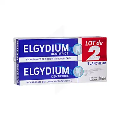 Elgydium Dentifrice Duo Blancheur Tube 2x75ml à Saint-Maximin
