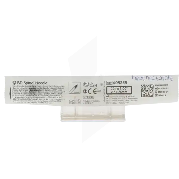 Bd Yale Spinale, 75 Mm X 0,7 Mm, G22 3 