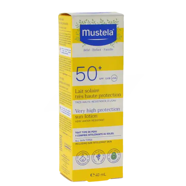 Mustela Lait solaire SPF50 + Famille 40 ml