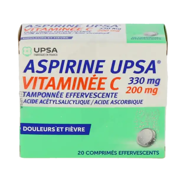Aspirine Upsa Vitaminee C Tamponnee Effervescente, Comprimé Effervescent