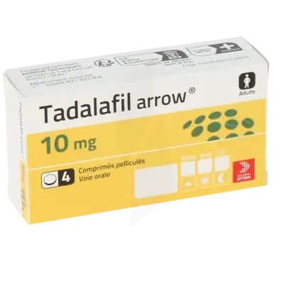 Tadalafil Arrow 10 Mg, Comprimé Pelliculé à CHAMPAGNOLE