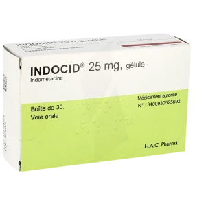 Indocid 25 Mg, Gélule