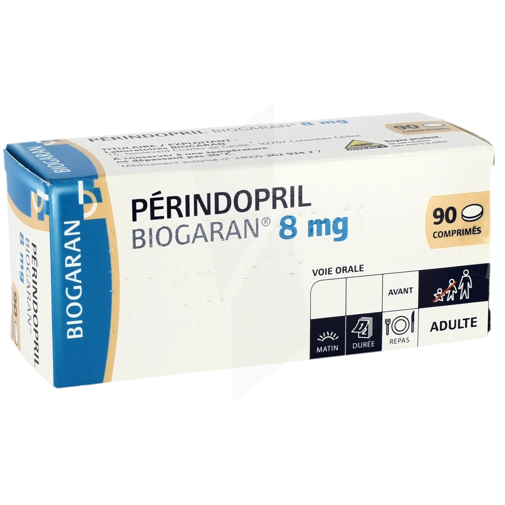 Perindopril Biogaran 8 Mg, Comprimé