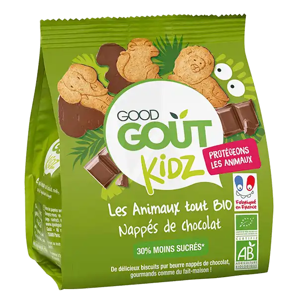 Good Goût Biscuit Animaux Nappé Chocolat B/120g