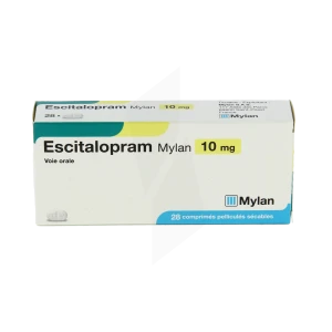 Escitalopram Viatris 10 Mg, Comprimé Pelliculé Sécable