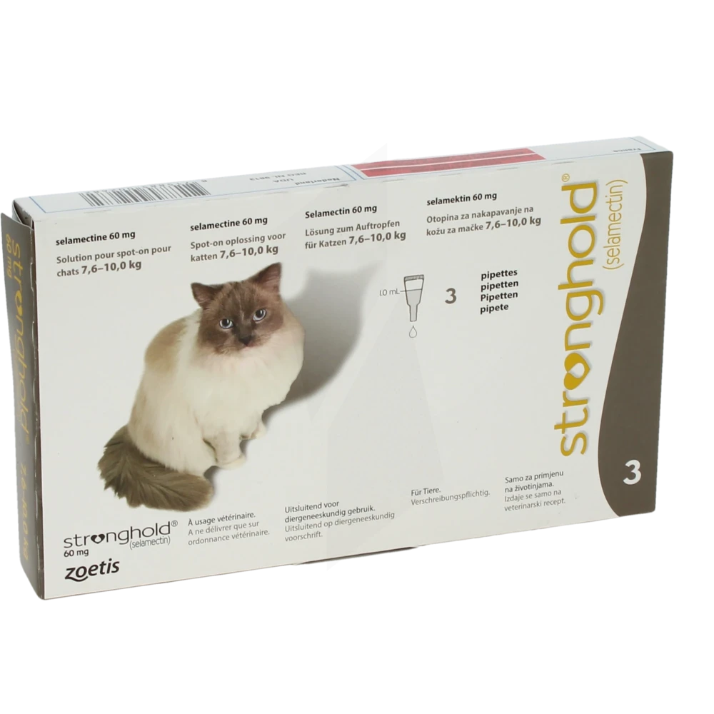 Stronghold 60 Mg Solution Pour Spot-on Pour Chats 7,6 - 10,0 Kg, Solution Pour Spot-on