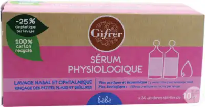 Gifrer Physiologica Sérum Physiologique Bébé Petit Enfant 24 Unidoses/10ml à Saint-Etienne