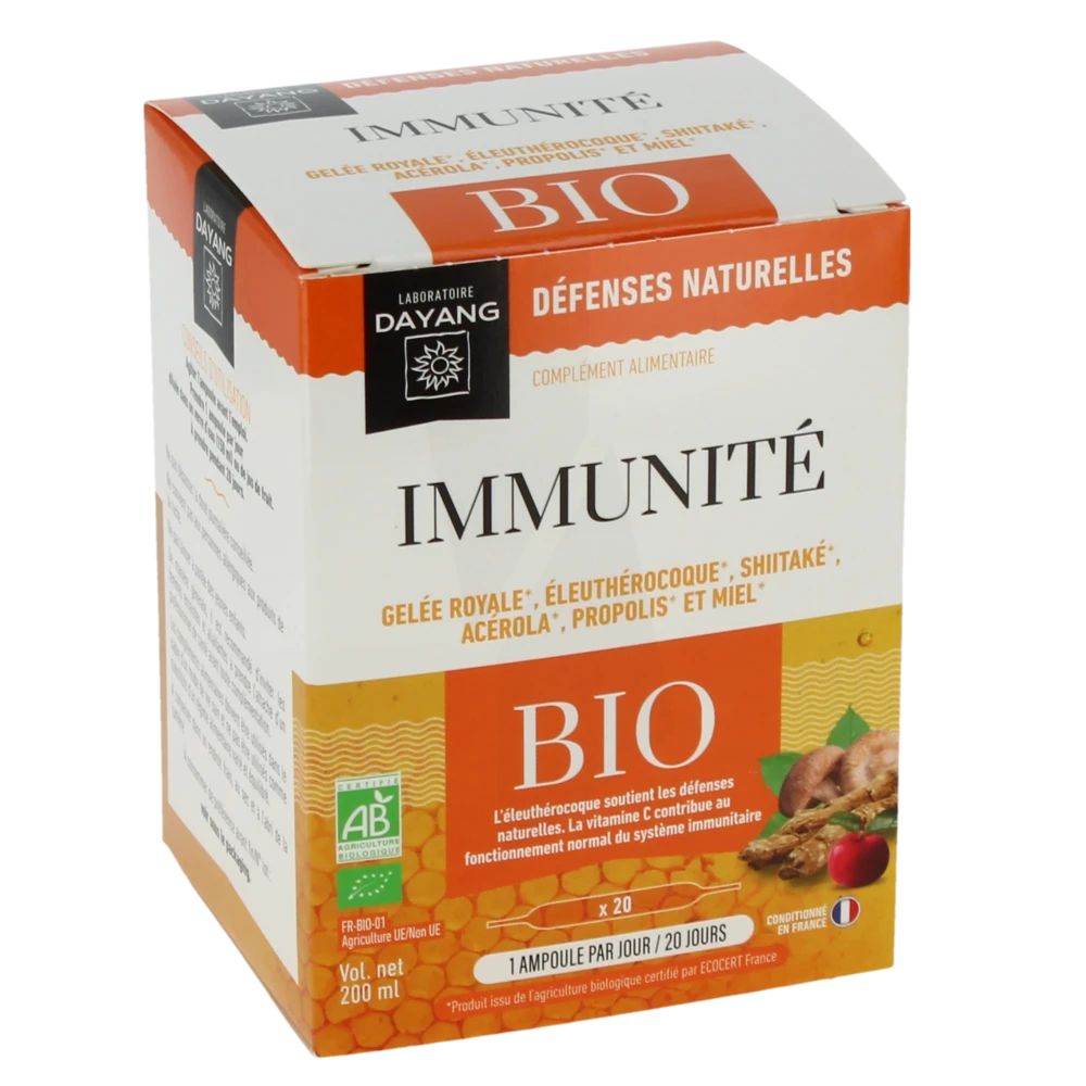 Dayang Immunité Complexes Bio Solution Buvable 20 Ampoules/10ml