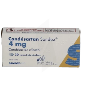 Candesartan Sandoz 4 Mg, Comprimé Sécable
