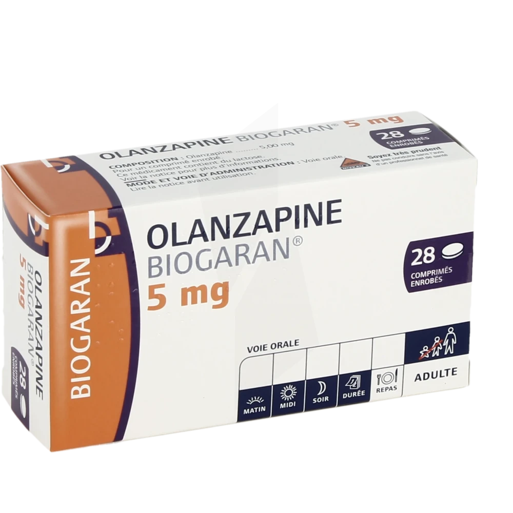 Olanzapine Biogaran 5 Mg, Comprimé Enrobé