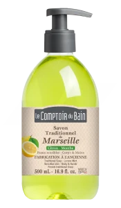 Le Comptoir Du Bain Savon Traditionnel De Marseille Citron-menthe Fl Pompe/500ml