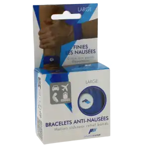 Pharmavoyage Bracelet Anti-nausées Adulte Bleu Large B/2 à CERNAY