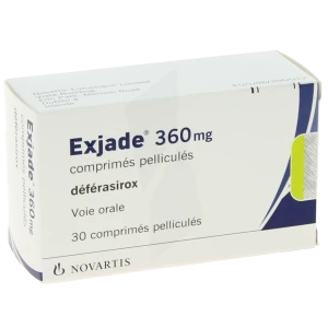 Exjade 360 Mg, Comprimé Pelliculé