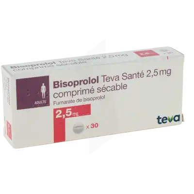 Bisoprolol Teva Sante 2,5 Mg, Comprimé Sécable à Vaulx-en-Velin