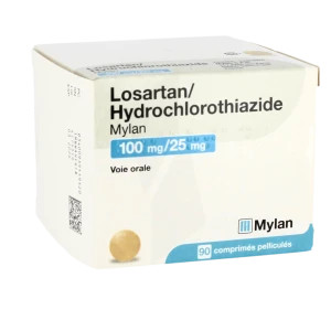 Losartan/hydrochlorothiazide Viatris 100 Mg/25 Mg, Comprimé Pelliculé