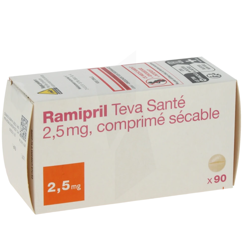 Ramipril Teva Sante 2,5 Mg, Comprimé Sécable