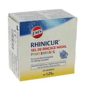 Rhinicur Prép Pour Solution Nasale Lavage Des Fosses Nasales Enfant 20 Sachets/1,25g