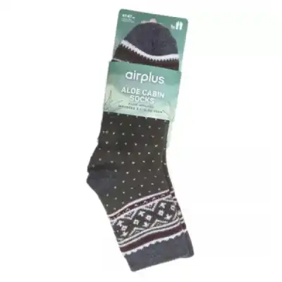 Airplus Aloe Cabin Homme Chaussettes Hydratantes Motif Kaki Pointure 41-46 à PARON