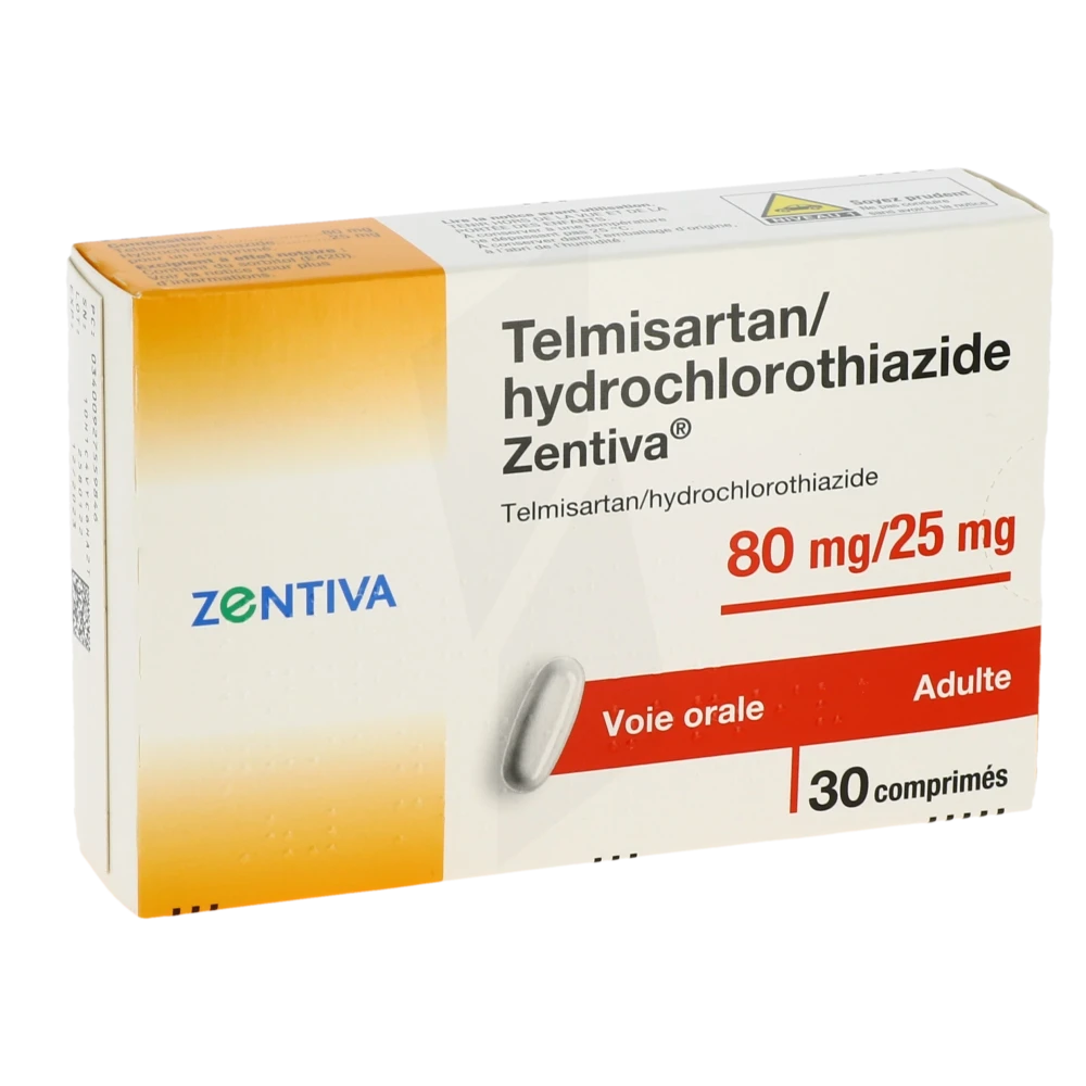 Telmisartan/hydrochlorothiazide Zentiva 80 Mg/25 Mg, Comprimé