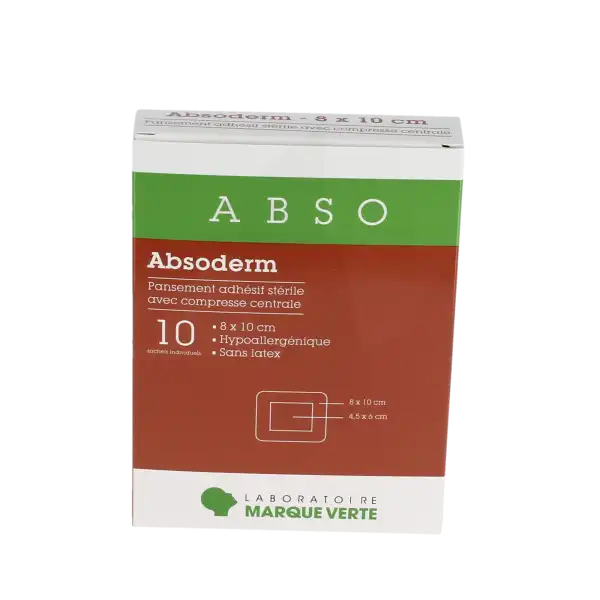 Absoderm Pansadhstérilcompcentabso 8x10cm  Bt10