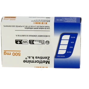 Metformine Zentiva K.s. 500 Mg, Comprimé Pelliculé