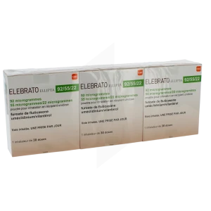 Elebrato Ellipta 92 Microgrammes/55 Microgrammes/22 Microgrammes, Poudre Pour Inhalation En Récipient Unidose