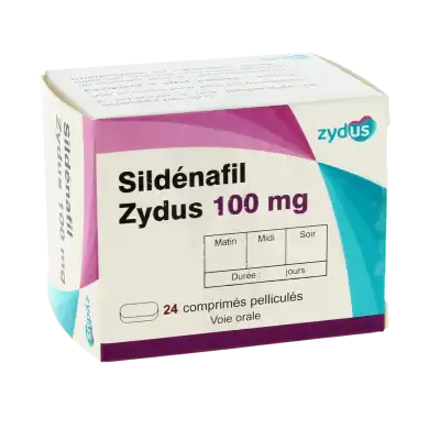 SILDENAFIL ZYDUS 100 mg, comprimé pelliculé