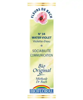 Biofloral Fleurs De Bach N°34 Water Violet Elixir à Clermont-Ferrand