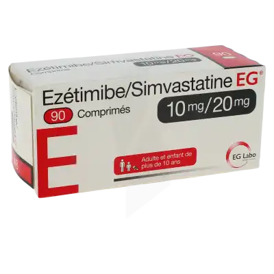 Ezetimibe/simvastatine Eg 10 Mg/20 Mg, Comprimé à CHAMPAGNOLE