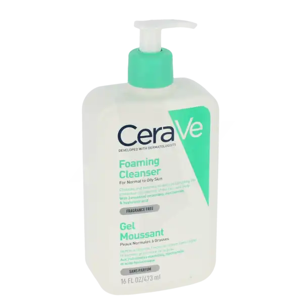 Cerave Gel Moussant Visage Pour Les Peaux Normales à Grasses Flacon Pompe/473ml