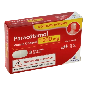 Paracetamol Viatris Conseil 1000 Mg, Comprimé Sécable