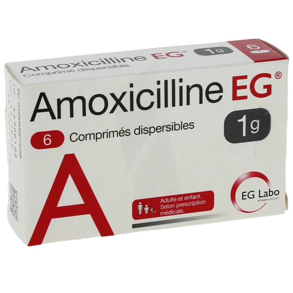 Amoxicilline Eg 1 G, Comprimé Dispersible