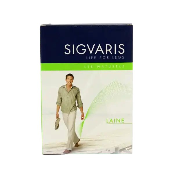 Sigvaris Laine 2 Chaussette Homme Marine Côtelé N Médium