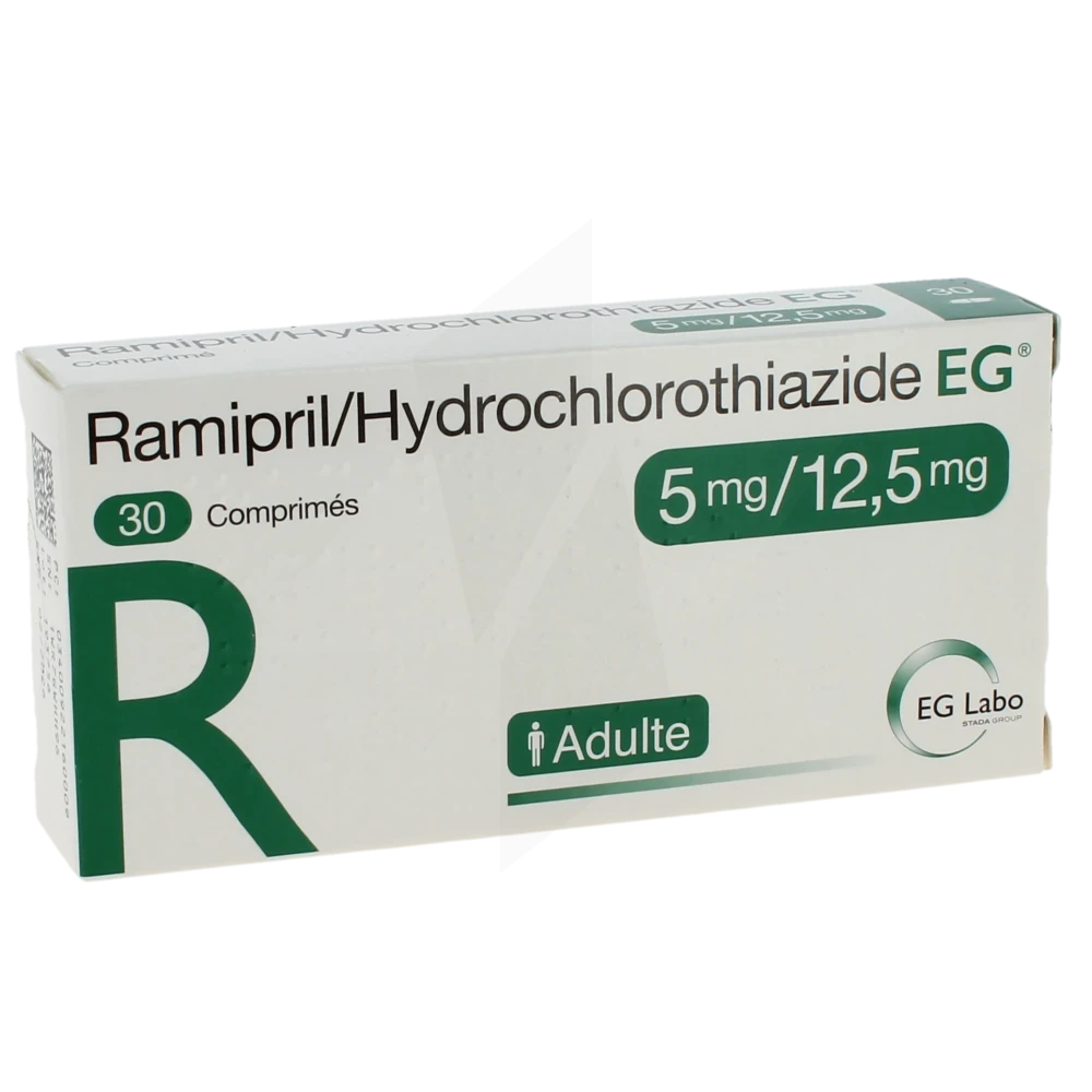 Ramipril/hydrochlorothiazide Eg 5 Mg/12,5 Mg, Comprimé