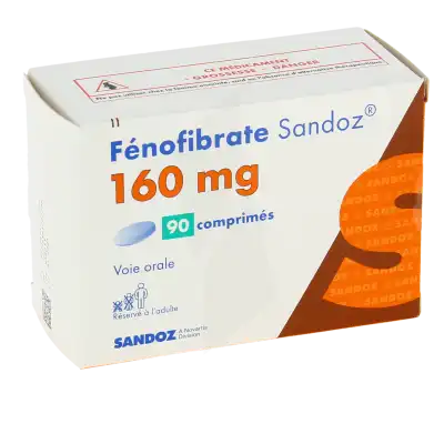 Fenofibrate Sandoz 160 Mg, Comprimé à Sèvres