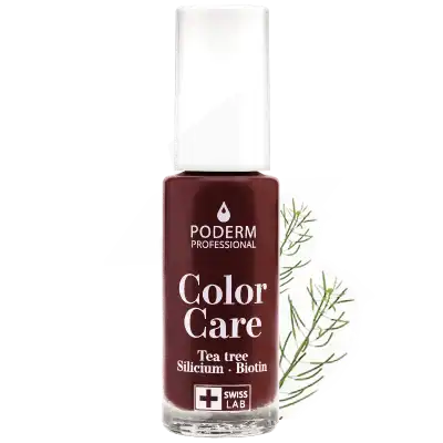 Poderm Vernis Color Care 437 Rouge Noir Fl/8ml à CUISERY