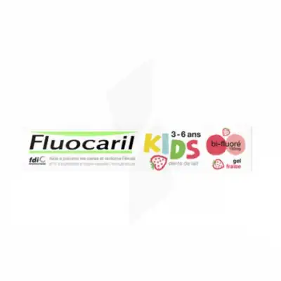 Fluocaril Kids Dentifrice Fraise 3-6ans T/50ml à PINS-JUSTARET