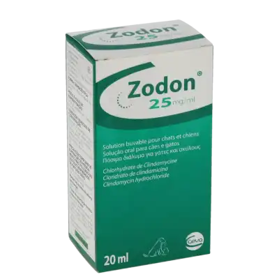 ZODON 25 mg/ml S buv chien chat Fl/20ml