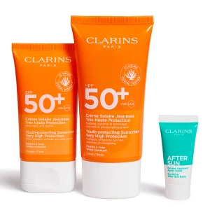 Clarins Coffret Les Essentiels Protection Solaire Spf 50+ Soin Solaire Visage & Corps