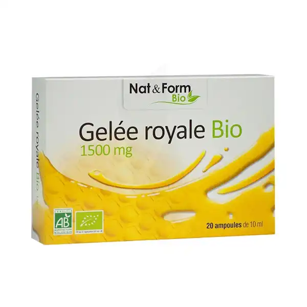 Nat&form Bio Gelée Royale Solution Buvable 20amp/10ml