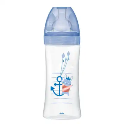 Dodie Sensation+ Biberon TÉtine Plate DÉbit 3 +6mois Mer 330ml à  NICE
