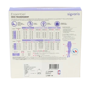 Sigvaris Essentiel Semi-transparent Bas Auto-fixants Po Femme Classe 2 Naturel Medium Normal