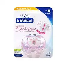Bebisol Slim - Sucette Physiologique Silicone Nuit Fille T1 à OULLINS