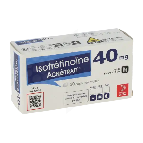 Isotretinoine Acnetrait 40 Mg, Capsule Molle
