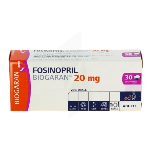 Fosinopril Biogaran 20 Mg, Comprimé