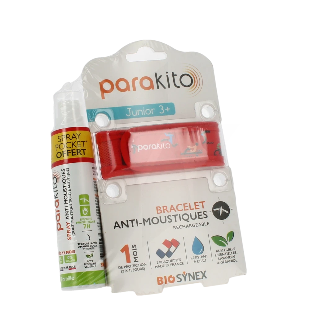 Parakito Bracelet Anti-moustique Junior Sport +spray Offert 30ml