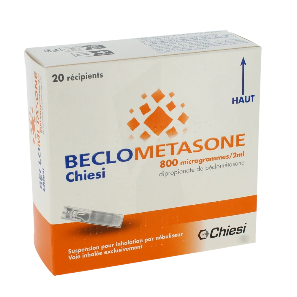 Beclometasone Chiesi 800 Microgrammes/2 Ml, Suspension Pour Inhalation Par Nébuliseur